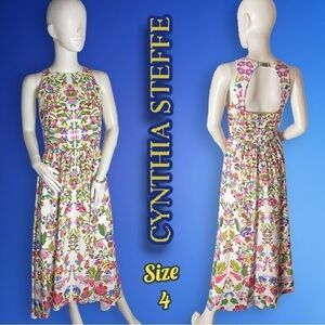 Cynthia Steffe floral hi lo hem maxi dress (spring/summer/wedding guest} Size 4